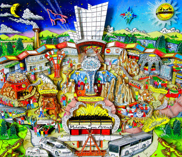 Mohegan Sun 3-D DX 2009 Framed Limited Edition Serigraph by