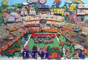 Go Go Gators, Florida 3-D 1995 Limited Edition Print - Charles Fazzino Go Go Gators, Florida 3-D 1995 Limited Edition Print - Charles Fazzino