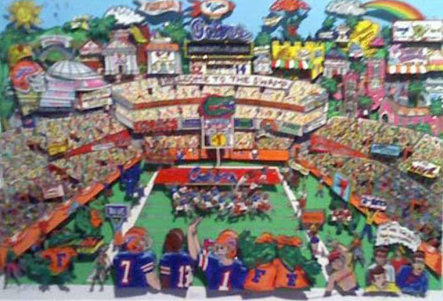 Go Go Gators, Florida 3-D 1995 Limited Edition Print by Charles Fazzino Go Go Gators, Florida 3-D 1995 Limited Edition Print by Charles Fazzino