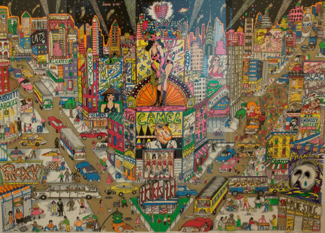 Great White Way, Broadway  3-D 1991 - New York - NYC Limited Edition Print - Charles Fazzino