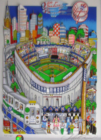Let's Go Yankees 3-D - New York Limited Edition Print - Charles Fazzino