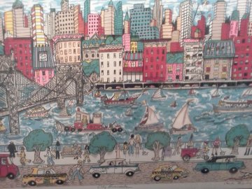 New York City Promenade 3-D 1987 Limited Edition Print - Charles Fazzino New York City Promenade 3-D 1987 Limited Edition Print - Charles Fazzino