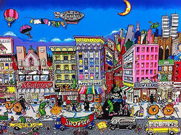 From Fishes and Knishes 3-D New York 1994 Limited Edition Print - Charles Fazzino From Fishes and Knishes 3-D New York 1994 Limited Edition Print - Charles Fazzino