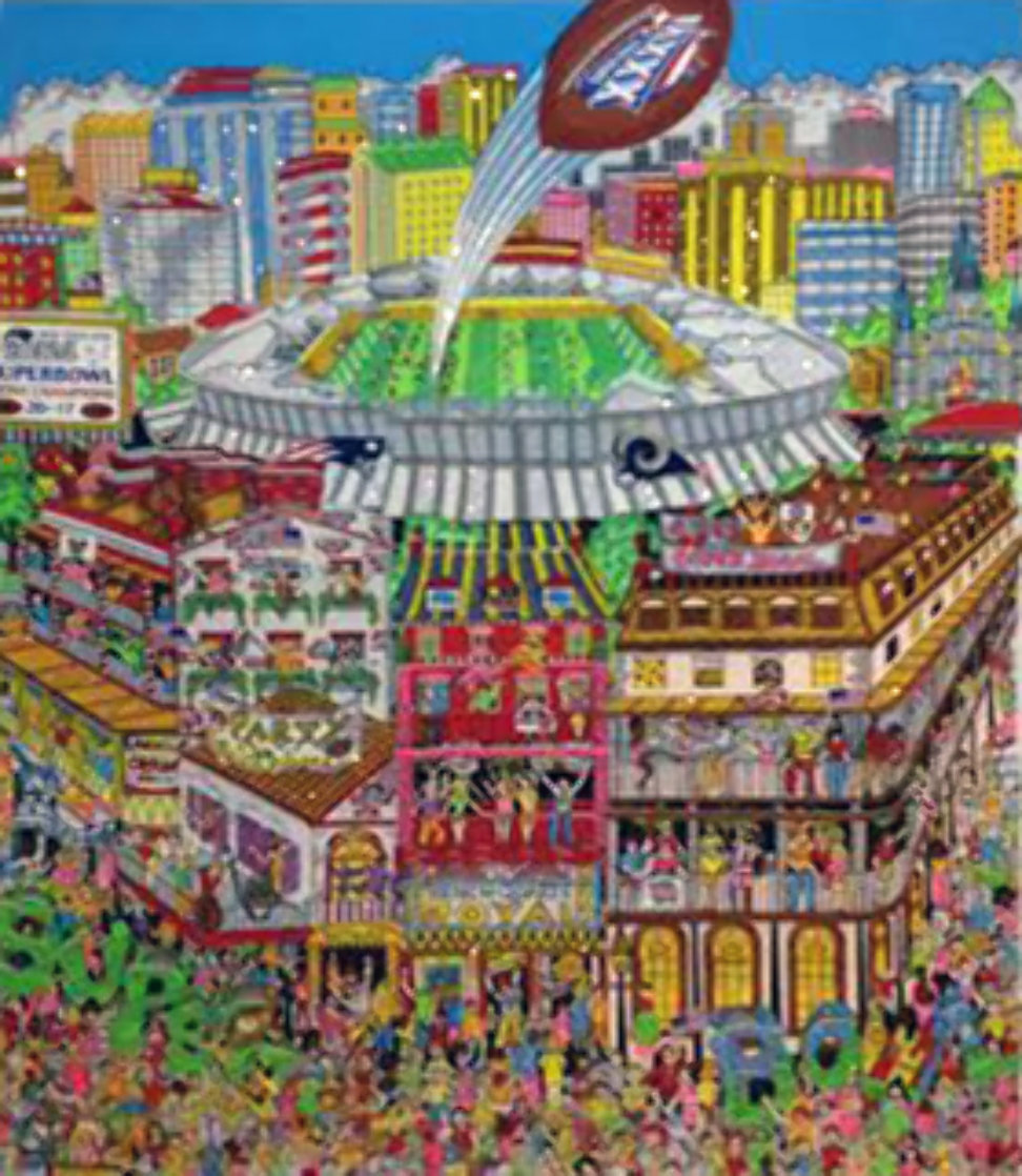 Super Bowl XXXVI 3-D Limited Edition Print by Charles Fazzino Super Bowl XXXVI 3-D Limited Edition Print by Charles Fazzino