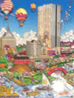 Balloons Over Boston 3-D 2002 Limited Edition Print - Charles Fazzino Balloons Over Boston 3-D 2002 Limited Edition Print - Charles Fazzino