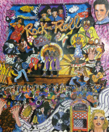 Rock N' Roll 3-D Limited Edition Print by Charles Fazzino Rock N' Roll 3-D Limited Edition Print by Charles Fazzino