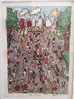 Cool Down 3-D 1990 (New York Marathon) Limited Edition Print by Charles Fazzino - 1 Cool Down 3-D 1990 (New York Marathon) Limited Edition Print by Charles Fazzino - 1