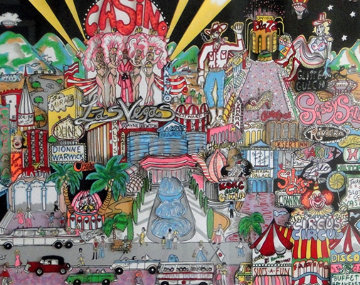 Viva Las Vegas 3-D 1990 Limited Edition Print - Charles Fazzino Viva Las Vegas 3-D 1990 Limited Edition Print - Charles Fazzino