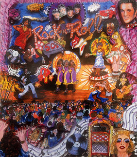 Rock N' Roll 3-D Limited Edition Print - Charles Fazzino Rock N' Roll 3-D Limited Edition Print - Charles Fazzino