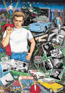 Forever James Dean 3-D Embellished Limited Edition Print - Charles Fazzino