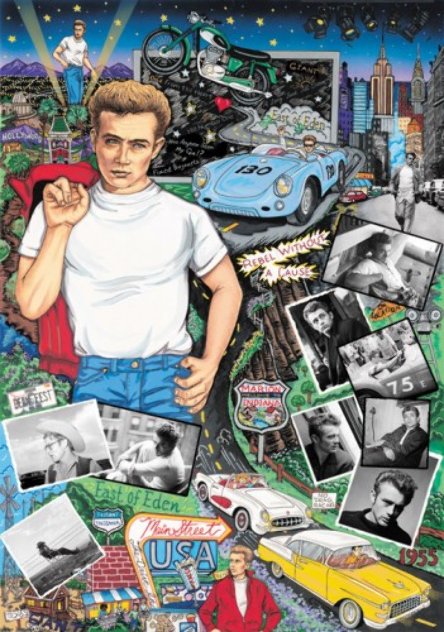 Forever James Dean 3-D Embellished Limited Edition Print by Charles Fazzino