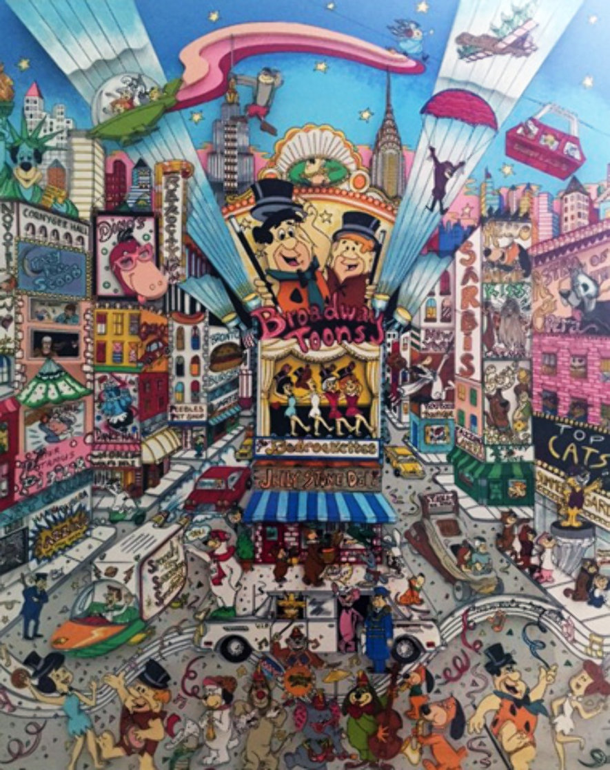 Broadway Toons 3-D 1995 Limited Edition Print by Charles Fazzino Broadway Toons 3-D 1995 Limited Edition Print by Charles Fazzino