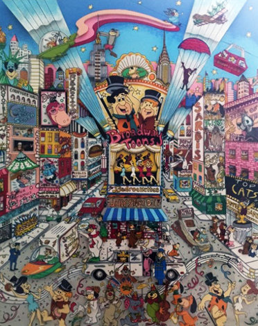 Broadway Toons 3-D 1995 - New York - NYC Limited Edition Print - Charles Fazzino