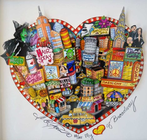 My Love of Broadway 2011 3-D New York - NYC Limited Edition Print - Charles Fazzino
