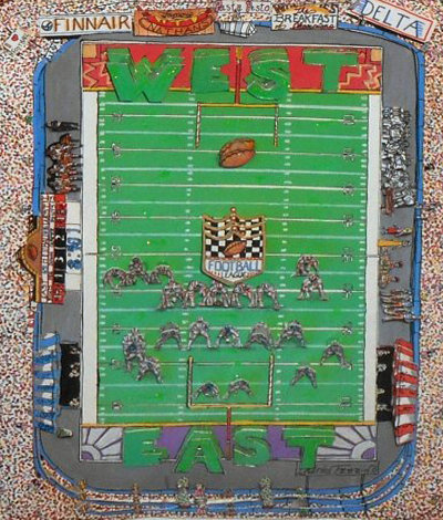 I Luv Football 3-D 1989 Limited Edition Print - Charles Fazzino