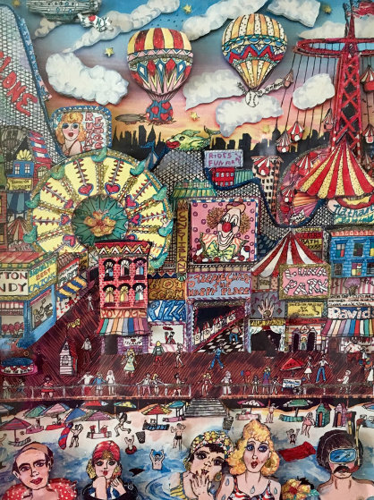 Coney Island 1986 3-D New York Limited Edition Print by Charles Fazzino Coney Island 1986 3-D New York Limited Edition Print by Charles Fazzino
