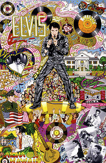 Remembering Elvis 1999 3-D Limited Edition Print - Charles Fazzino
