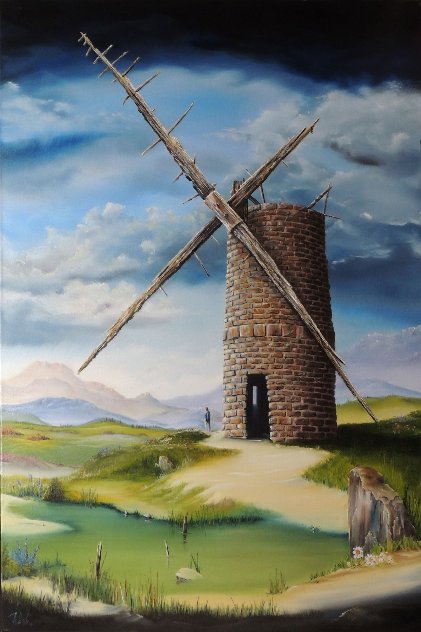 Highland Mill 2014 36x24 Original Painting by David Fedeli
