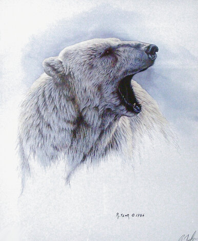 Untamed White Polar Bear 1986 Limited Edition Print - Randy Fehr