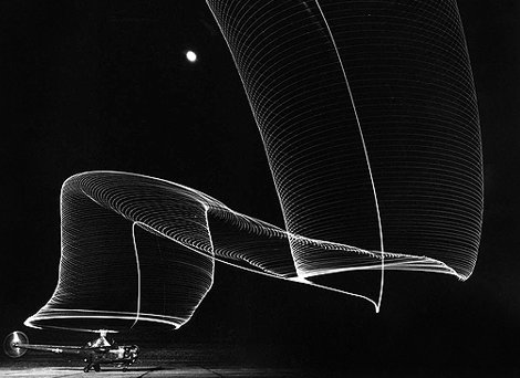 Navy Helicopter Or Pattern By Helicopter Wing Lights 1949 HS Limited Edition Print - Andreas Feininger