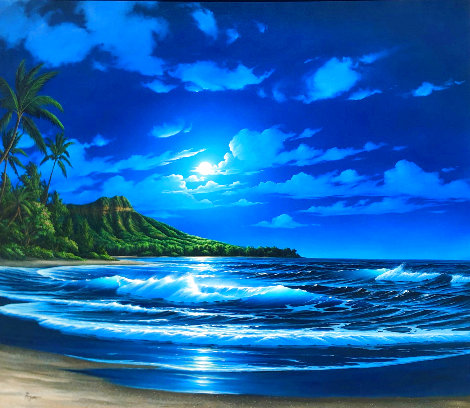 Leahi Moon 64x48 - Huge Mural Size - Hawaii Original Painting - Gary Fenske