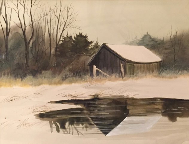 Untitled Watercolor 28x24 Watercolor by James Feriola