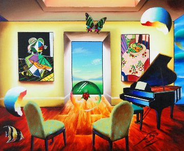 Waiting For the Music 27x33 Original Painting - (Fernando de Jesus Oliviera) Ferjo Waiting For the Music 27x33 Original Painting - (Fernando de Jesus Oliviera) Ferjo