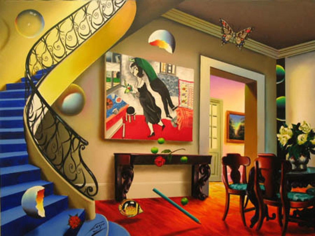 Dining With Chagall AP 2005 Limited Edition Print by (Fernando de Jesus Oliviera) Ferjo Dining With Chagall AP 2005 Limited Edition Print by (Fernando de Jesus Oliviera) Ferjo