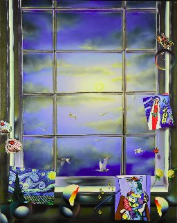 Blue Skies 2009 48x38 Huge Original Painting - (Fernando de Jesus Oliviera) Ferjo Blue Skies 2009 48x38 Huge Original Painting - (Fernando de Jesus Oliviera) Ferjo
