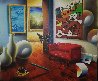 Untitled Interior 22x26 Original Painting by (Fernando de Jesus Oliviera) Ferjo - 0