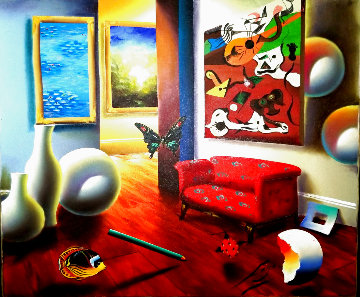 Untitled Interior Painting 22x26 Original Painting - (Fernando de Jesus Oliviera) Ferjo Untitled Interior Painting 22x26 Original Painting - (Fernando de Jesus Oliviera) Ferjo