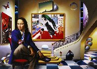 Mona With Chagall 2005 Limited Edition Print by (Fernando de Jesus Oliviera) Ferjo - 0 Mona With Chagall 2005 Limited Edition Print by (Fernando de Jesus Oliviera) Ferjo - 0