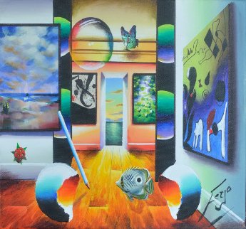 Miros And Monet 2018 18x24 Original Painting - (Fernando de Jesus Oliviera) Ferjo Miros And Monet 2018 18x24 Original Painting - (Fernando de Jesus Oliviera) Ferjo