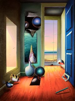 Blue Door 1996 48x36 (Early) Huge Original Painting - (Fernando de Jesus Oliviera) Ferjo Blue Door 1996 48x36 (Early) Huge Original Painting - (Fernando de Jesus Oliviera) Ferjo