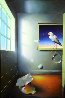 Room With a Bird 1996 59x39 Huge Original Painting by (Fernando de Jesus Oliviera) Ferjo - 0