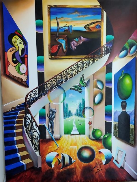 Untitled (Staircase) 2005 40x30 Huge Original Painting by (Fernando de Jesus Oliviera) Ferjo