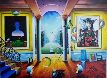 Untitled (Interior With Picasso) 2005 30x40 Original Painting - (Fernando de Jesus Oliviera) Ferjo Untitled (Interior With Picasso) 2005 30x40 Original Painting - (Fernando de Jesus Oliviera) Ferjo