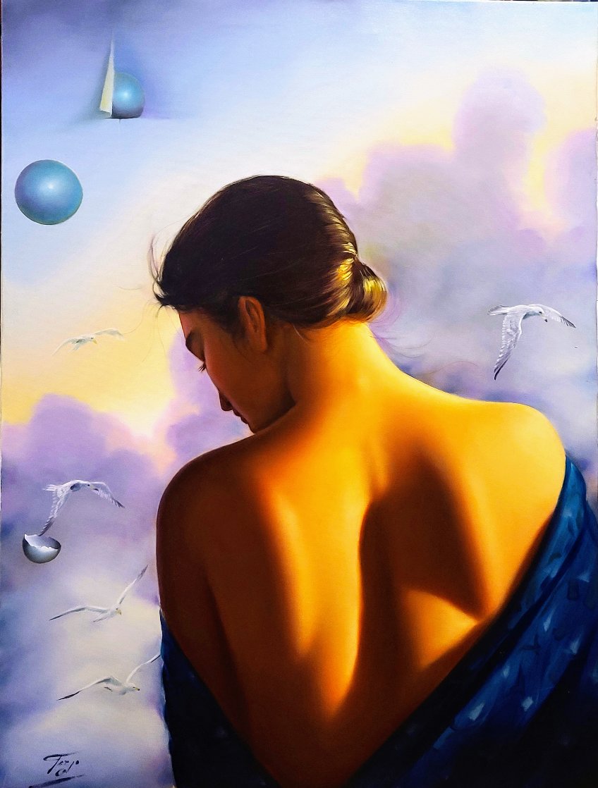 Thoughts of Love 1990 40x30 Huge Original Painting by (Fernando de Jesus Oliviera) Ferjo Thoughts of Love 1990 40x30 Huge Original Painting by (Fernando de Jesus Oliviera) Ferjo