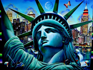 Lady Freedom 2020 36x48 Huge Original Painting - (Fernando de Jesus Oliviera) Ferjo Lady Freedom 2020 36x48 Huge Original Painting - (Fernando de Jesus Oliviera) Ferjo