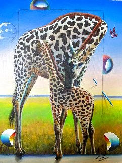 Maternal Instincts 30x24 Original Painting - (Fernando de Jesus Oliviera) Ferjo Maternal Instincts 30x24 Original Painting - (Fernando de Jesus Oliviera) Ferjo