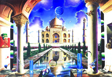 Taj Mahal 50x70 Super Huge Original Painting - (Fernando de Jesus Oliviera) Ferjo Taj Mahal 50x70 Super Huge Original Painting - (Fernando de Jesus Oliviera) Ferjo