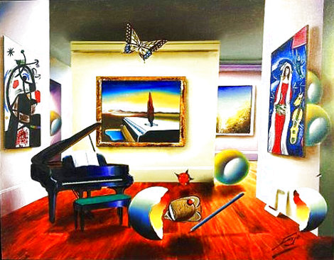 Room With the Masters 2007 32x26 Original Painting - (Fernando de Jesus Oliviera) Ferjo