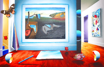 Time And Space (Homage to Dali) 2002 24x36 Original Painting - (Fernando de Jesus Oliviera) Ferjo Time And Space (Homage to Dali) 2002 24x36 Original Painting - (Fernando de Jesus Oliviera) Ferjo