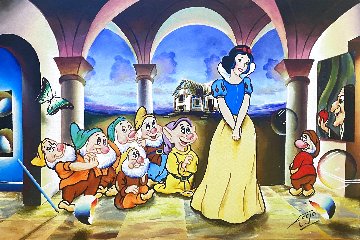 Snow White And the Seven Dwarves Original 2021 24x36 Original Painting - (Fernando de Jesus Oliviera) Ferjo Snow White And the Seven Dwarves Original 2021 24x36 Original Painting - (Fernando de Jesus Oliviera) Ferjo