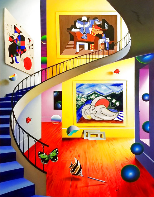 Original Tribute to Miro 2006 80x60 - Huge Mural Size Original Painting by (Fernando de Jesus Oliviera) Ferjo