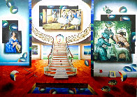 Girl Time 1996 50x70 - Huge Mural Sized Painting Original Painting by (Fernando de Jesus Oliviera) Ferjo - 2