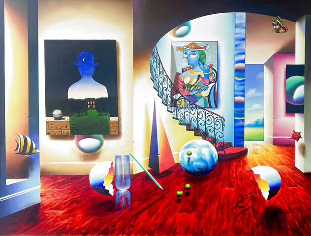 Journey to the Future and Beyond Acrylic on Canvas by (Fernando de