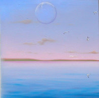 Blue Sea Triptych 22x72 Huge!  Original Painting by (Fernando de Jesus Oliviera) Ferjo - 2