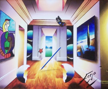 Fluttering to Paradise 19x23 Original Painting - (Fernando de Jesus Oliviera) Ferjo Fluttering to Paradise 19x23 Original Painting - (Fernando de Jesus Oliviera) Ferjo