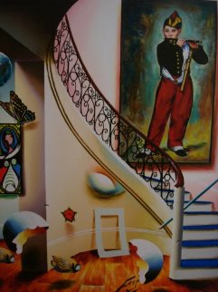 Interior With Manet 29x23 Original Painting - (Fernando de Jesus Oliviera) Ferjo Interior With Manet 29x23 Original Painting - (Fernando de Jesus Oliviera) Ferjo